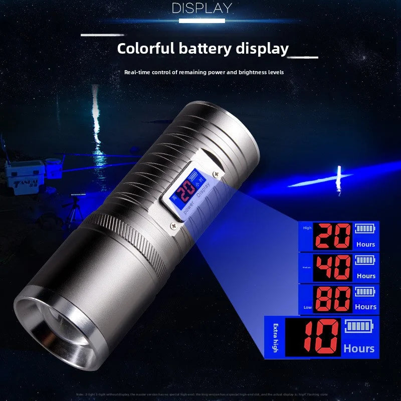 SHINEKNOT 4-Mode Zoomable LED Fishing Flashlight | USB Rechargeable