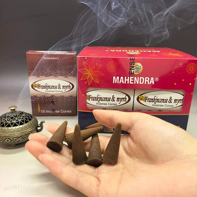 Mahendra 12Boxes Incense Cones，Frankness Patchouli Various Fragrances for Home Meditation and Mood Relief, Convenient To Carry. Oasis Select