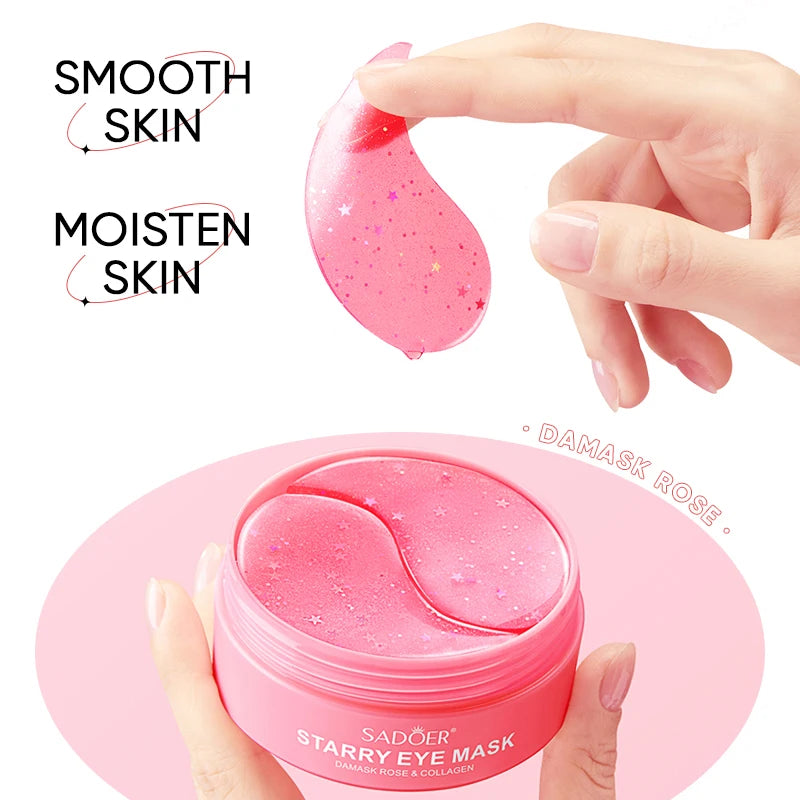 Rose Collagen Eye Masks 60 Pcs – Moisturizing Eye Patches Eye Mask Patches Oasis Select