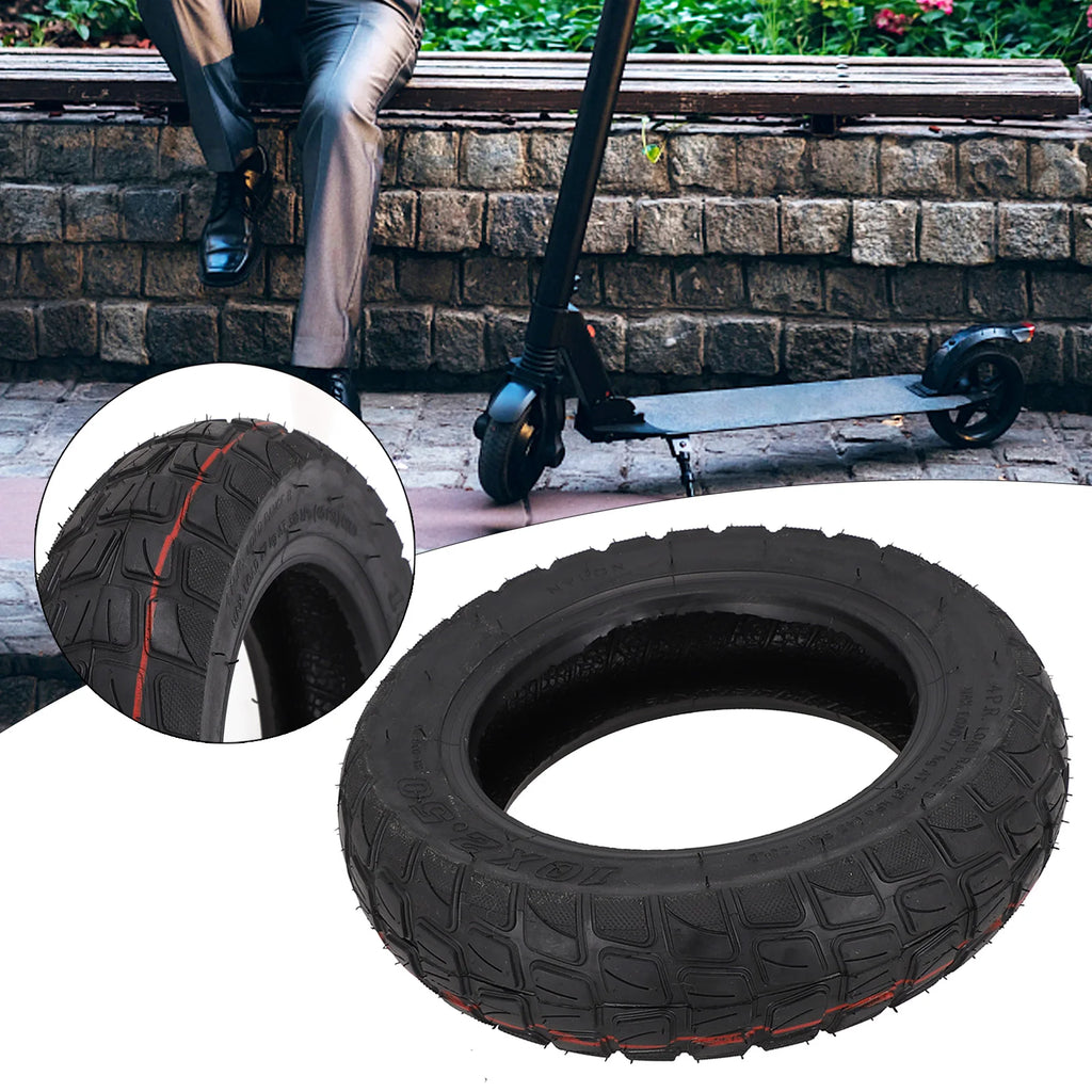 10 Inch Electric Scooter 10x2.50 Tubeless Tire Skateboard Off-Road Tyre Vacuum Tire Rubber Excellent Replacement Applications Oasis Select