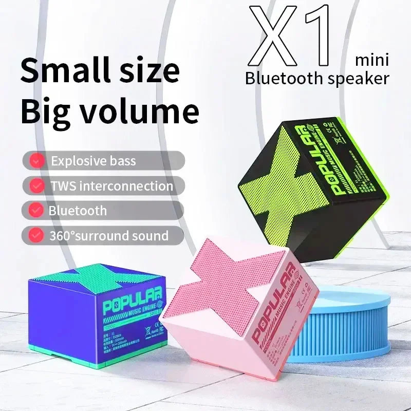 X1 mini speaker wireless Bluetooth 5.3 portable audio full-range sound USB rechargeable HiFi player for laptop PC loudspeaker Oasis Select