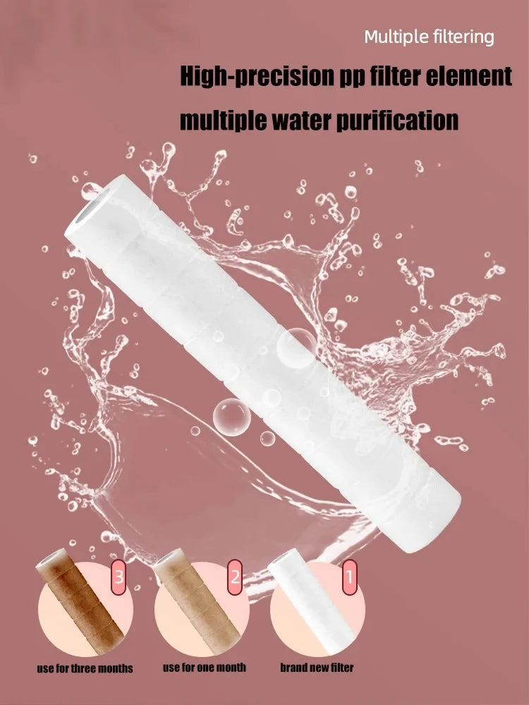 New Pressurized Shower Head Filter Beauty Skin Purification Flower Drying Head Household Water Heater Bath Bathroom Hose Package Oasis Select