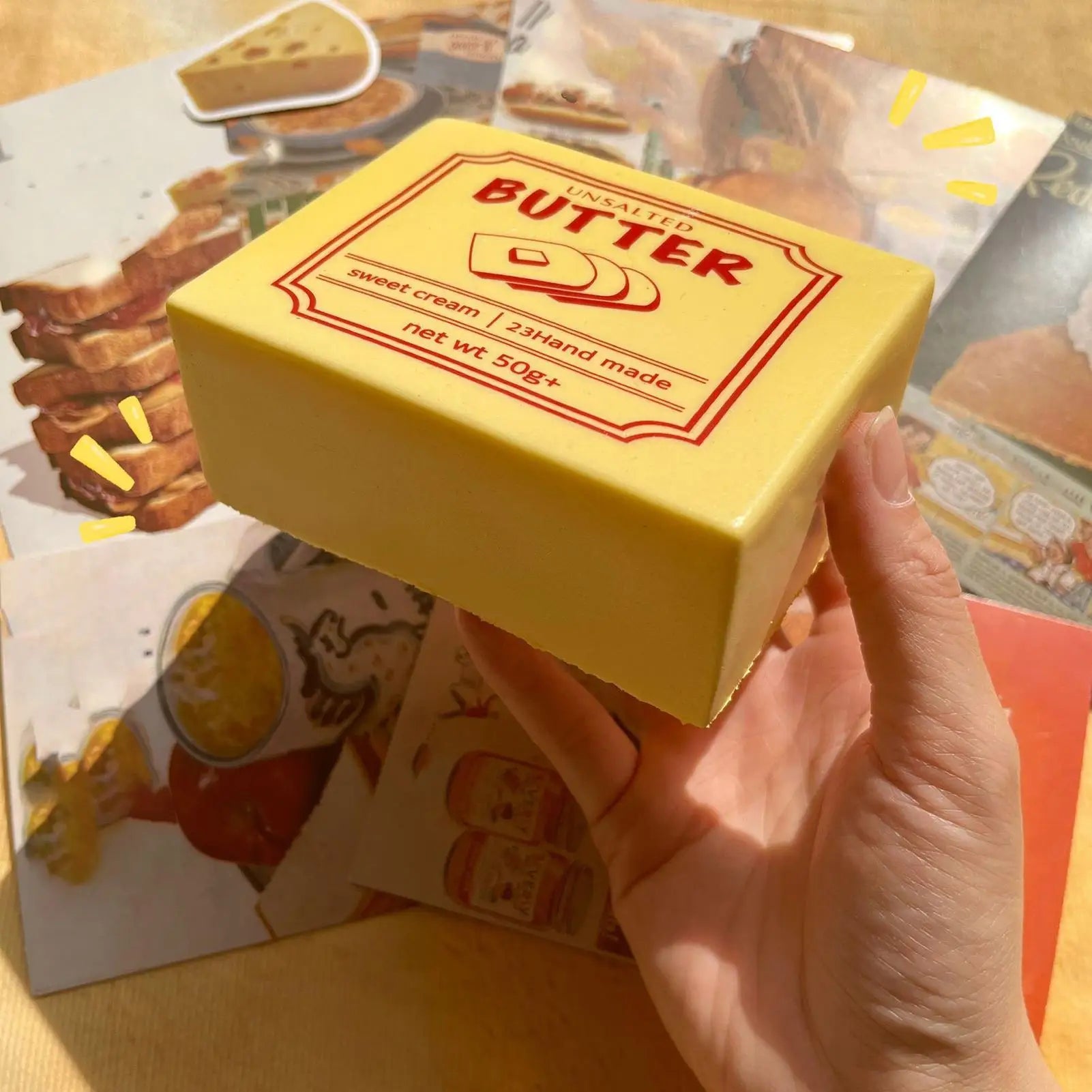 Soft Slow Rebound Butter Stick Squeezing Toy Realistic Butter Sticks Decompression Fidget Toys Anti Stress Release Squeeze Toy Oasis Select