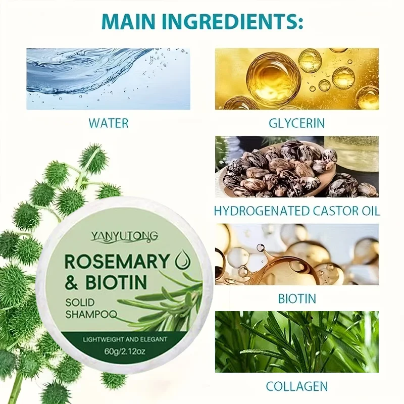 Rosemary Shampoo Soap: Deep Cleansing, Moisturizing and Nourishing, Scalp Relief and Oil Control, Hair Growth and Care, Daily Sh Oasis Select