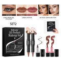 5D Perfect Makeup Set With Contouring Stick Eyeliner And Lipstick Long Lasting Sweat-proof Pigment Women Makeup Facial Combo Oasis Select SET 2