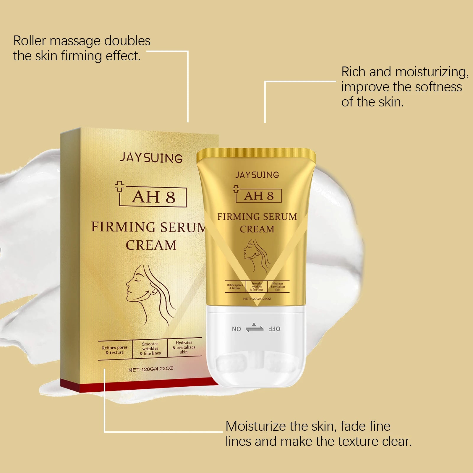 Jaysuing Neck Firming Roller Cream – Lift, Tighten & Hydrate Neck Firming Cream Oasis Select