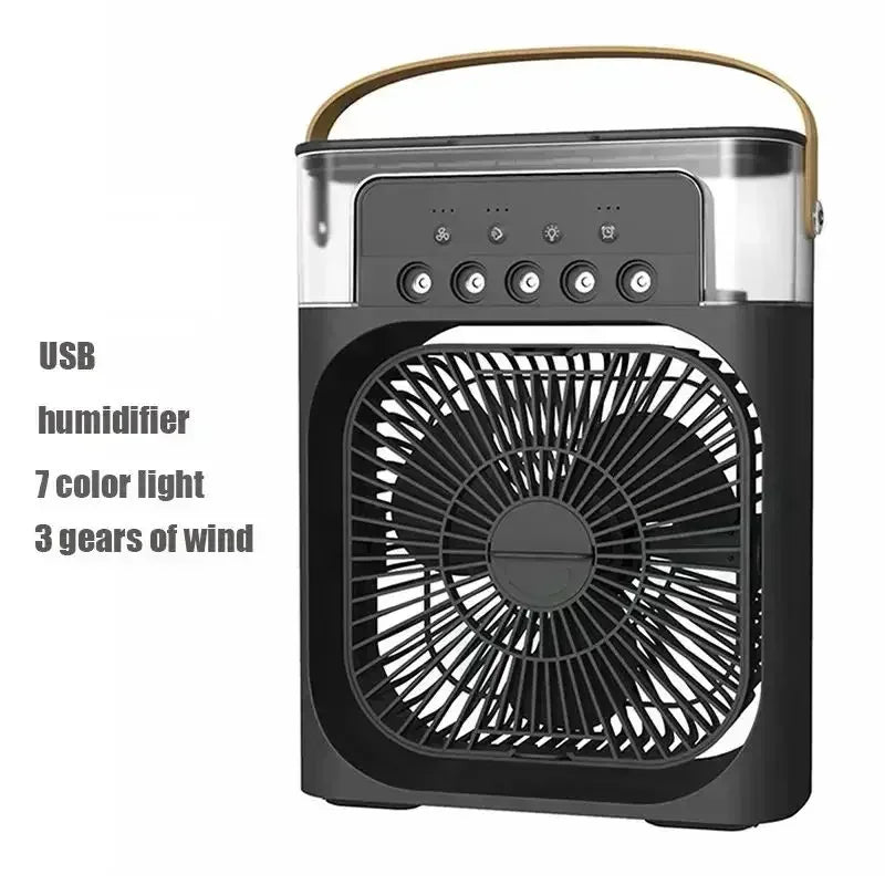 3-in-1 Portable Air Cooler Fan with Humidifier & LED Light