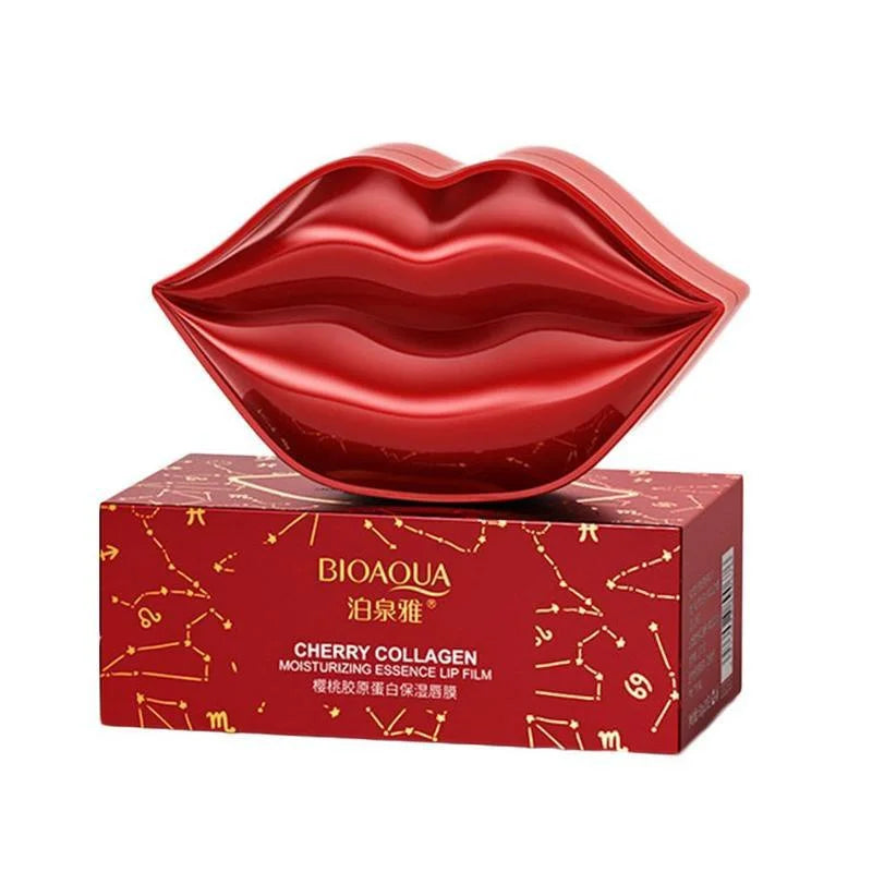 BIOAQUA Cherry Gollagen Hydrating Lip Mask Moisturizing Nourishing Anti-Drying Lightening 20pcs Oasis Select Cherry