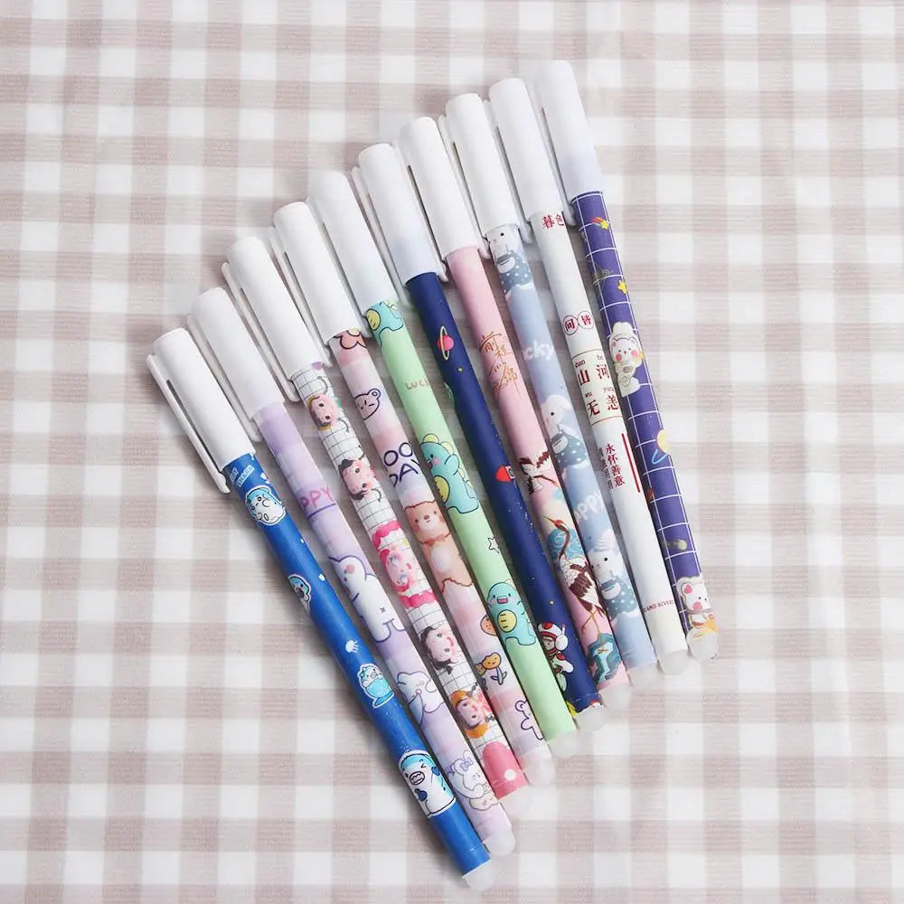 1Pcs Kawaii Game Cartoons Neutral Erasable Pen 0.5mm Blue Gel Pens Washable Handle School Office Supplies Kids Stationery Oasis Select