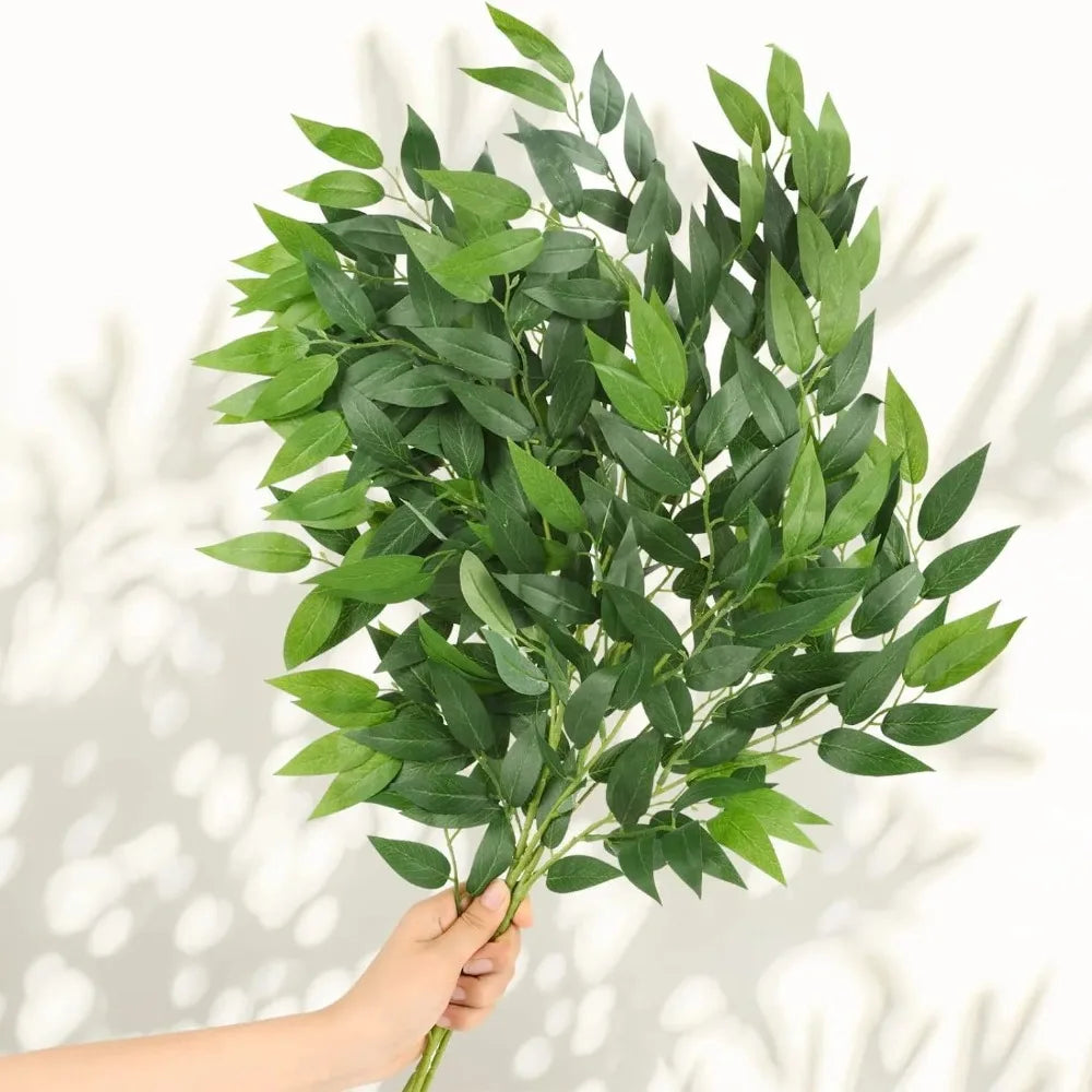 50cm Artificial Eucalyptus Branch | Faux Willow Leaf Wedding Stem