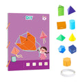 Pull String 3D Geometry Learning Book,3D Geometry Learning Book With Braided Rope Design Teach Volume & Surface Area Formulas Oasis Select 9-Model