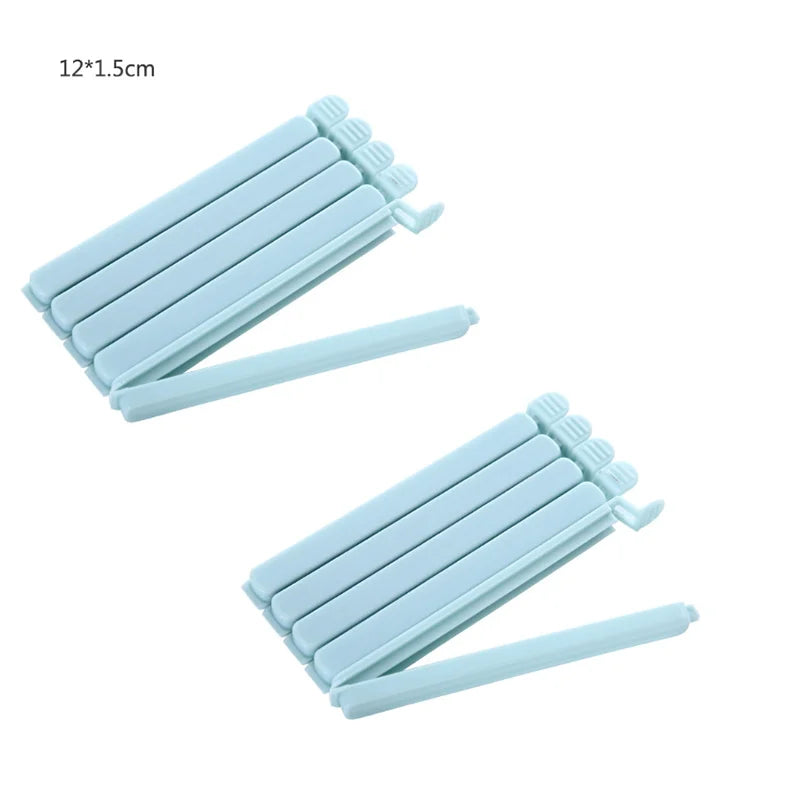 5Pcs Food Bag Sealing Clips Plastic Bag Colorful Sealing Clips for Kitchen Snack Coffee Potato Chip Food Storage Bag Oasis Select 12cm Blue