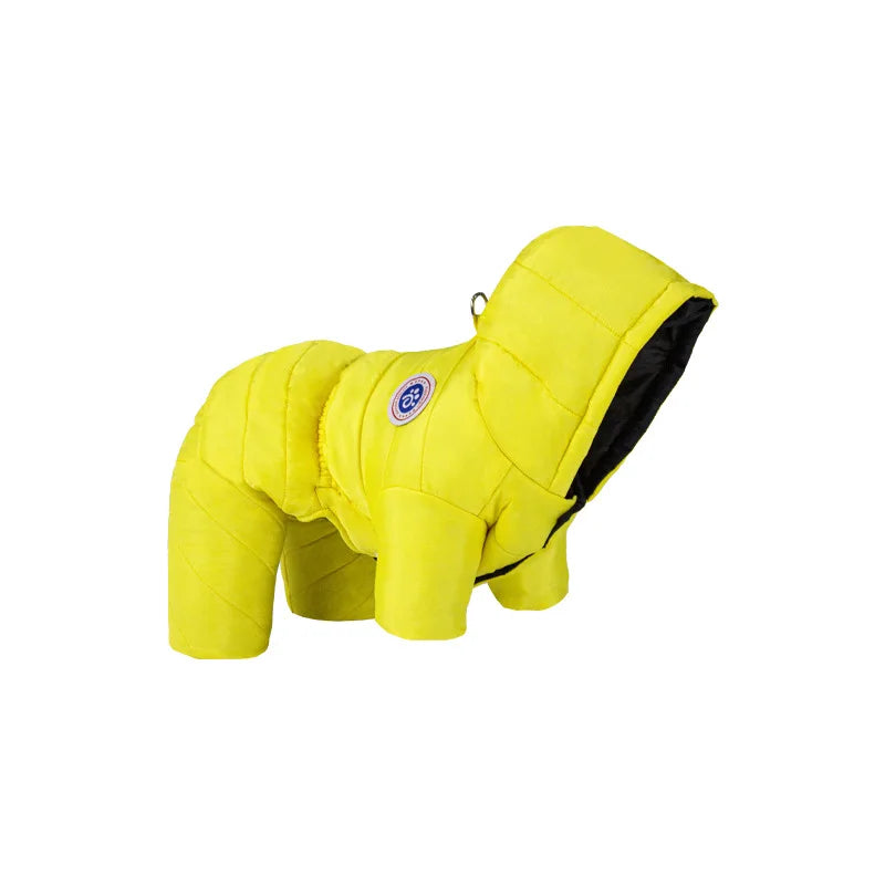 Dog Clothes Autumn and Winter Thickened Cotton Clothes Small Dog Teddy Bimi Bear Winter Warm Waterproof Four-legged Clothes Oasis Select Yellow 3XL 7.5-10kg