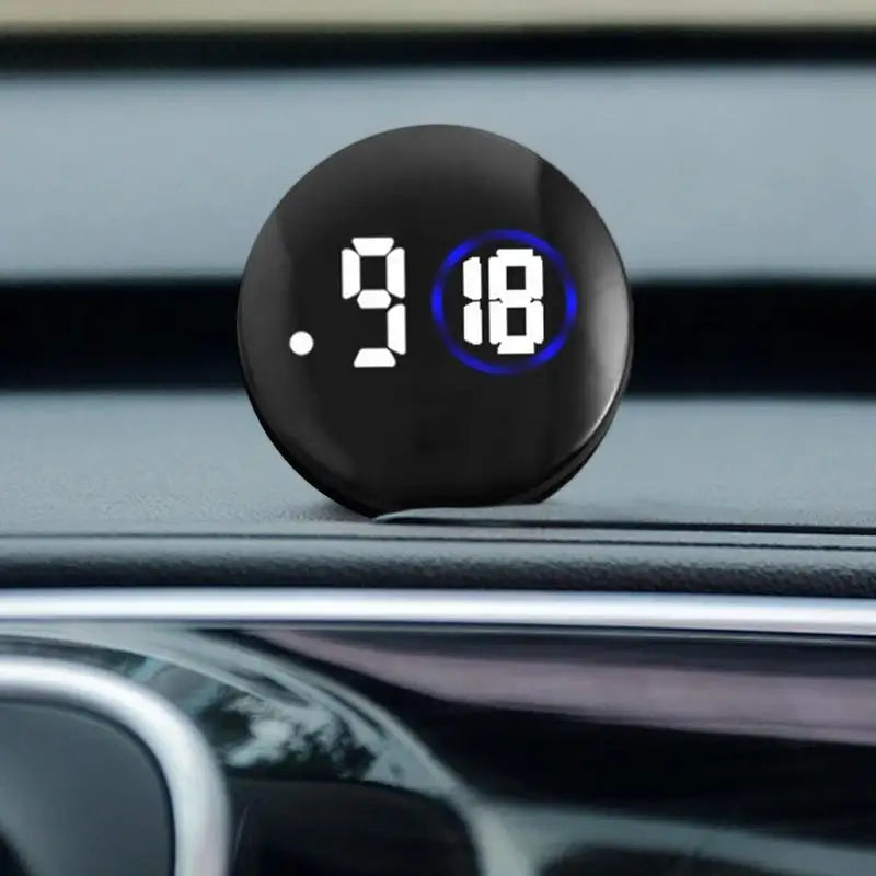 Mini Car Clock Quartz Motorcycle Clock Stick On Car Dashboard Luminous Quartz Clock Car Vent Multifunctional Analog Clock Watch Oasis Select