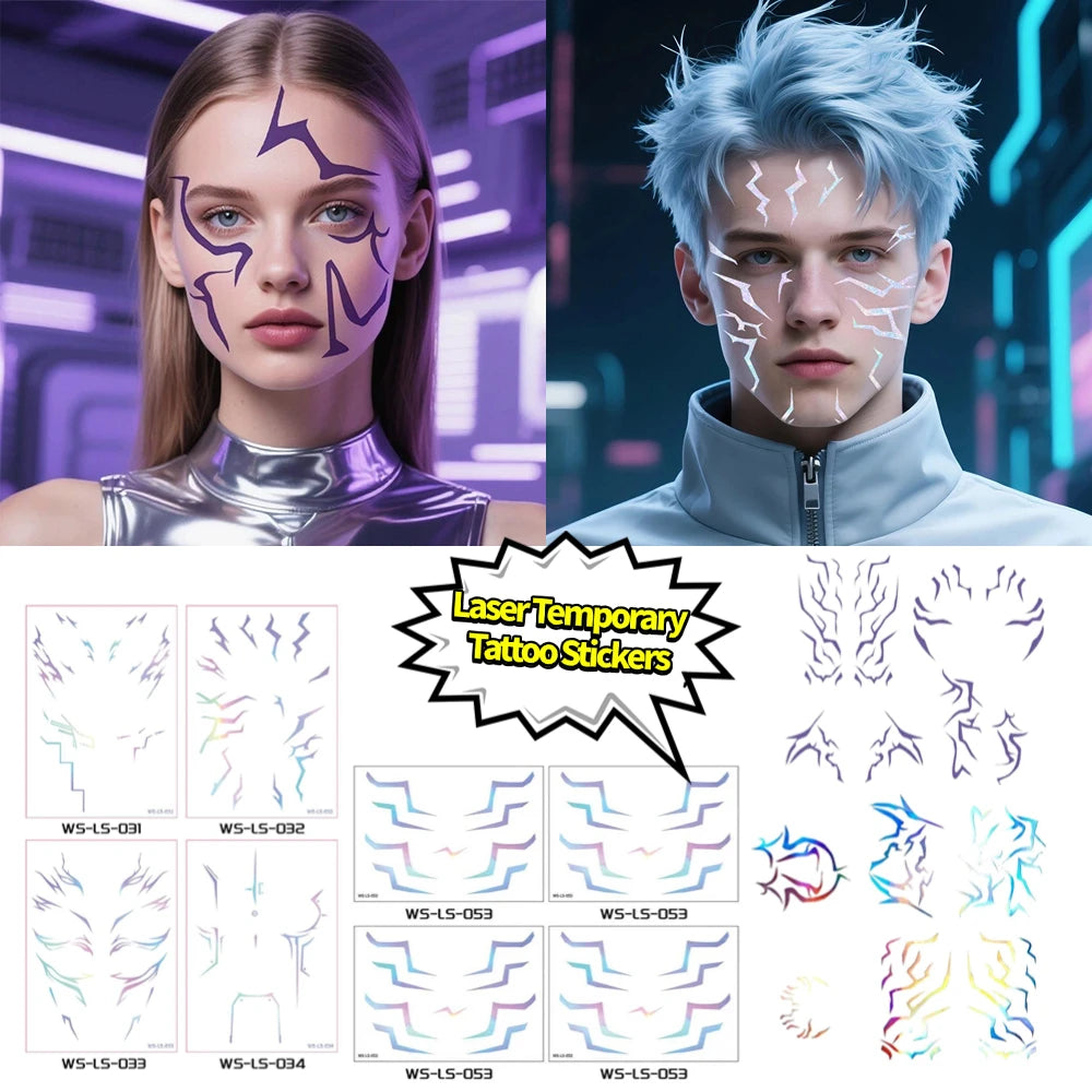 Waterproof Temporary Tattoo Stickers – Anime Cosplay & Party