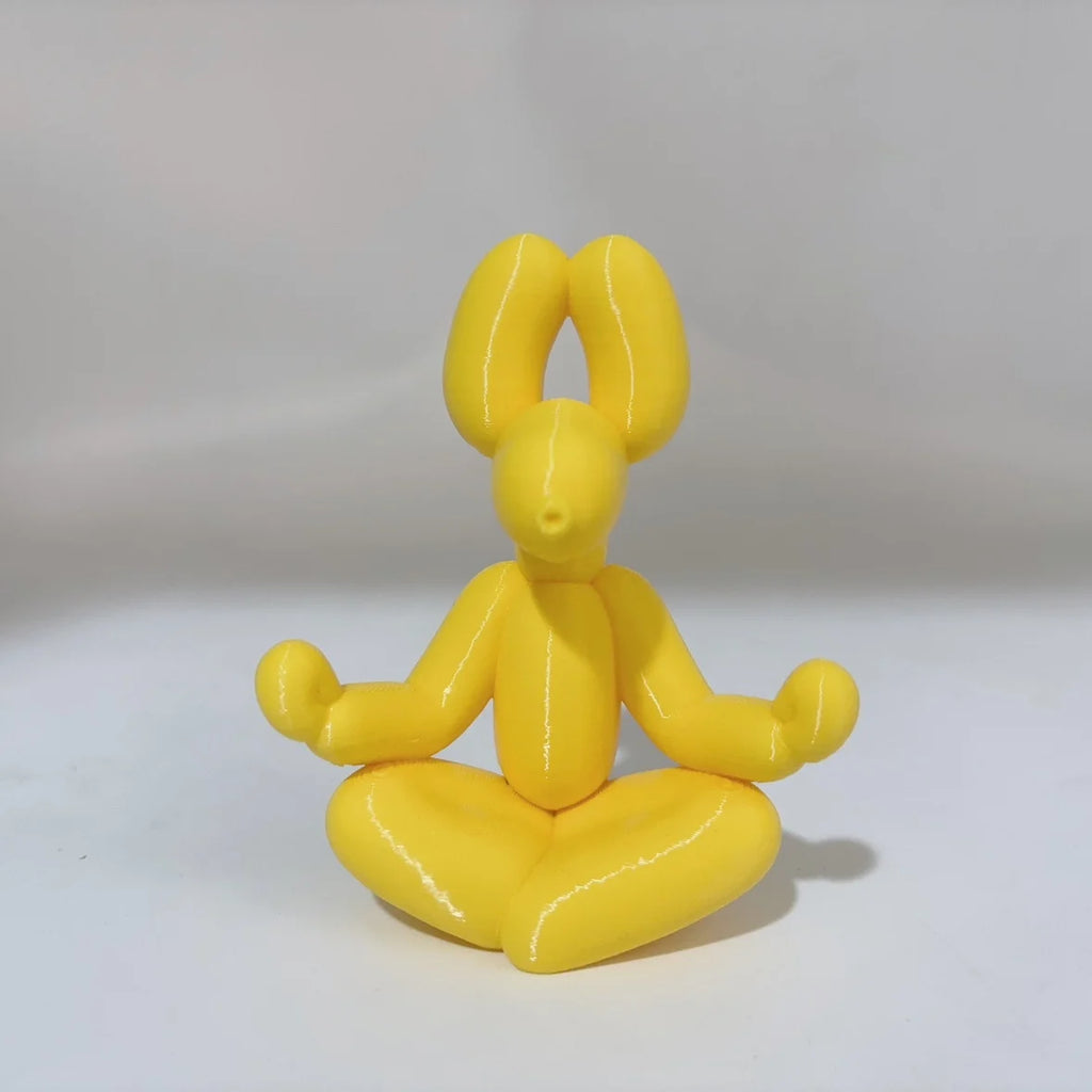 Minimalist Meditation Balloon Dog Figurines Cross Legged Zen BalloonAnimal Sculpture Dogs Tabletop Ornaments Yoga Spa Room Decor Oasis Select Balloon yellow 9.5x7.8x4.8cm