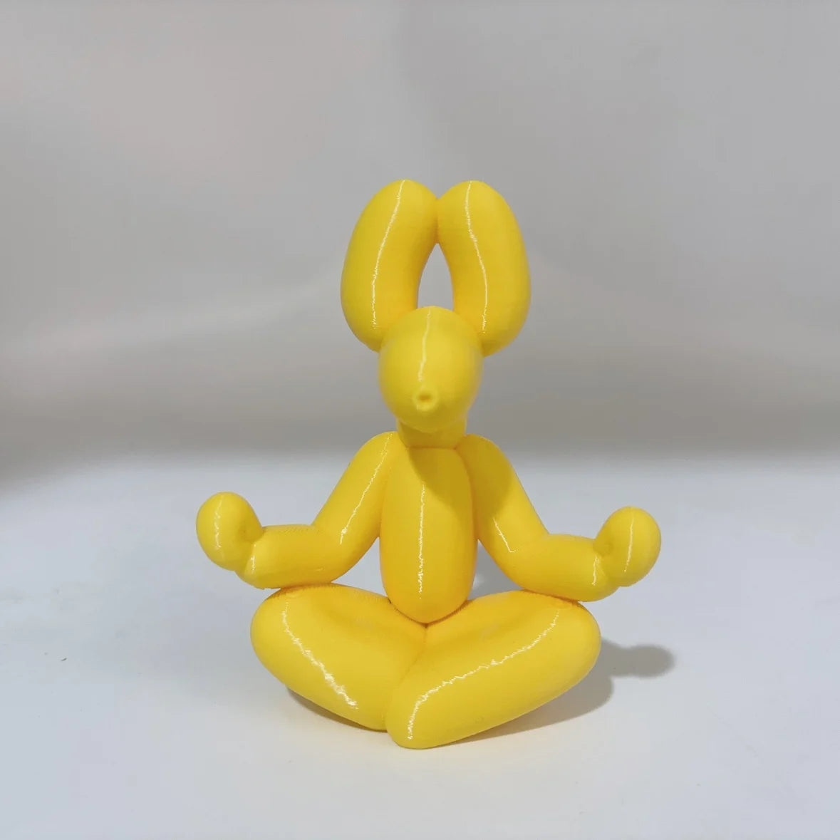 Minimalist Meditation Balloon Dog Figurines Cross Legged Zen BalloonAnimal Sculpture Dogs Tabletop Ornaments Yoga Spa Room Decor Oasis Select Balloon yellow 9.5x7.8x4.8cm