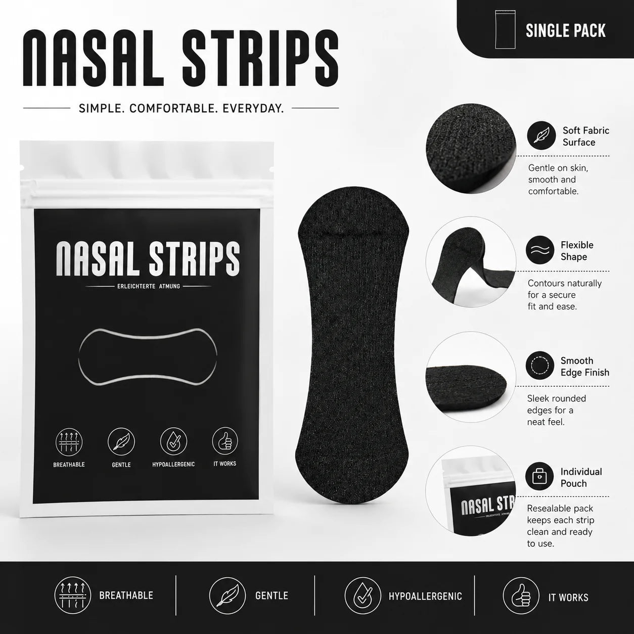 15/20/30pcs black nose patches, soft and comfortable for daily use, portable, a great home item Oasis Select