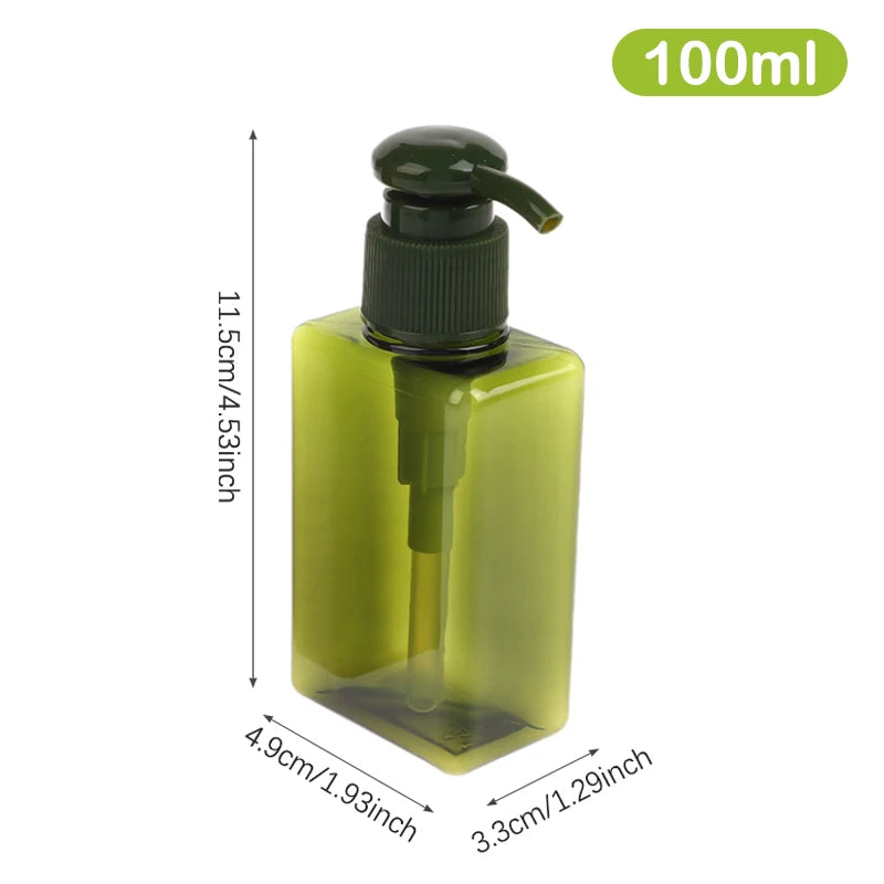 100ml Square Foaming Dispenser Bottle Portable Soap Dispensers Liquid Soap Shampoo Pump Bottles Bathroom Travel Accessories Oasis Select