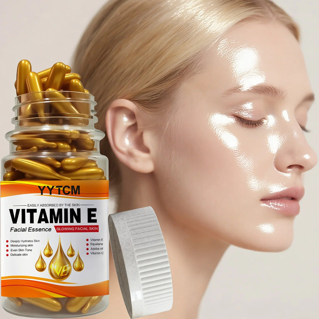 Vitamin E Capsule Essence – Squalane & Vitamin C | 90 Caps Face Capsule Serum Oasis Select