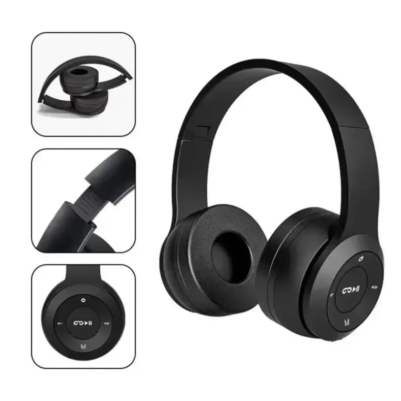 P47 Foldable Wireless Bluetooth Headphone With Microphone Headsets Bass HiFi Sound Music Stereo Earphone For Smartphones TV Game Oasis Select