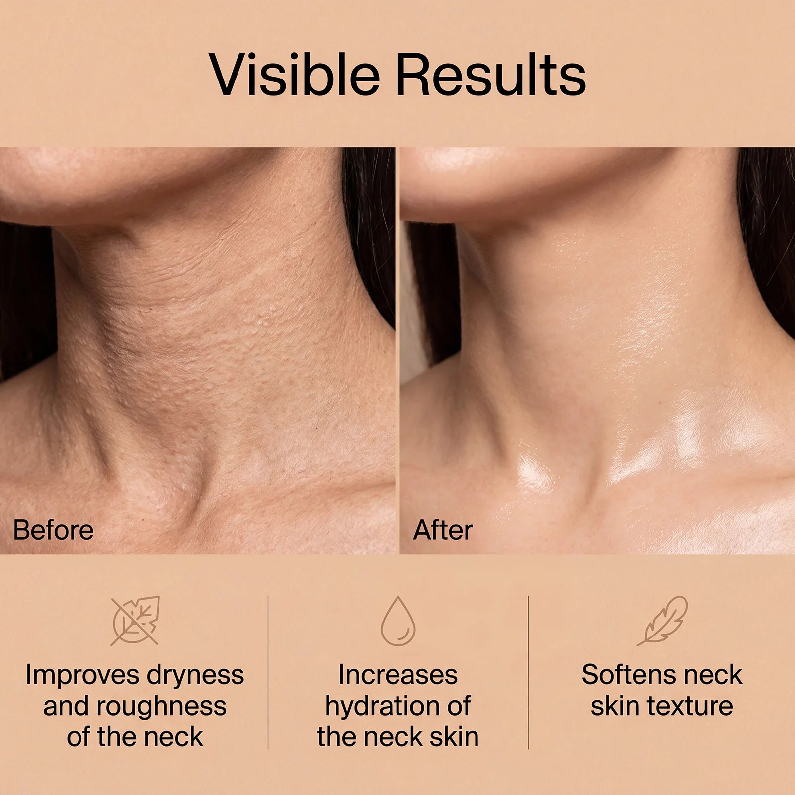 Roller Ball Collagen Neck Care Cream Deep Hydration Smoothen Neck Skin Replenish Moisture Long Lasting Hydrate Firming Lifting Oasis Select