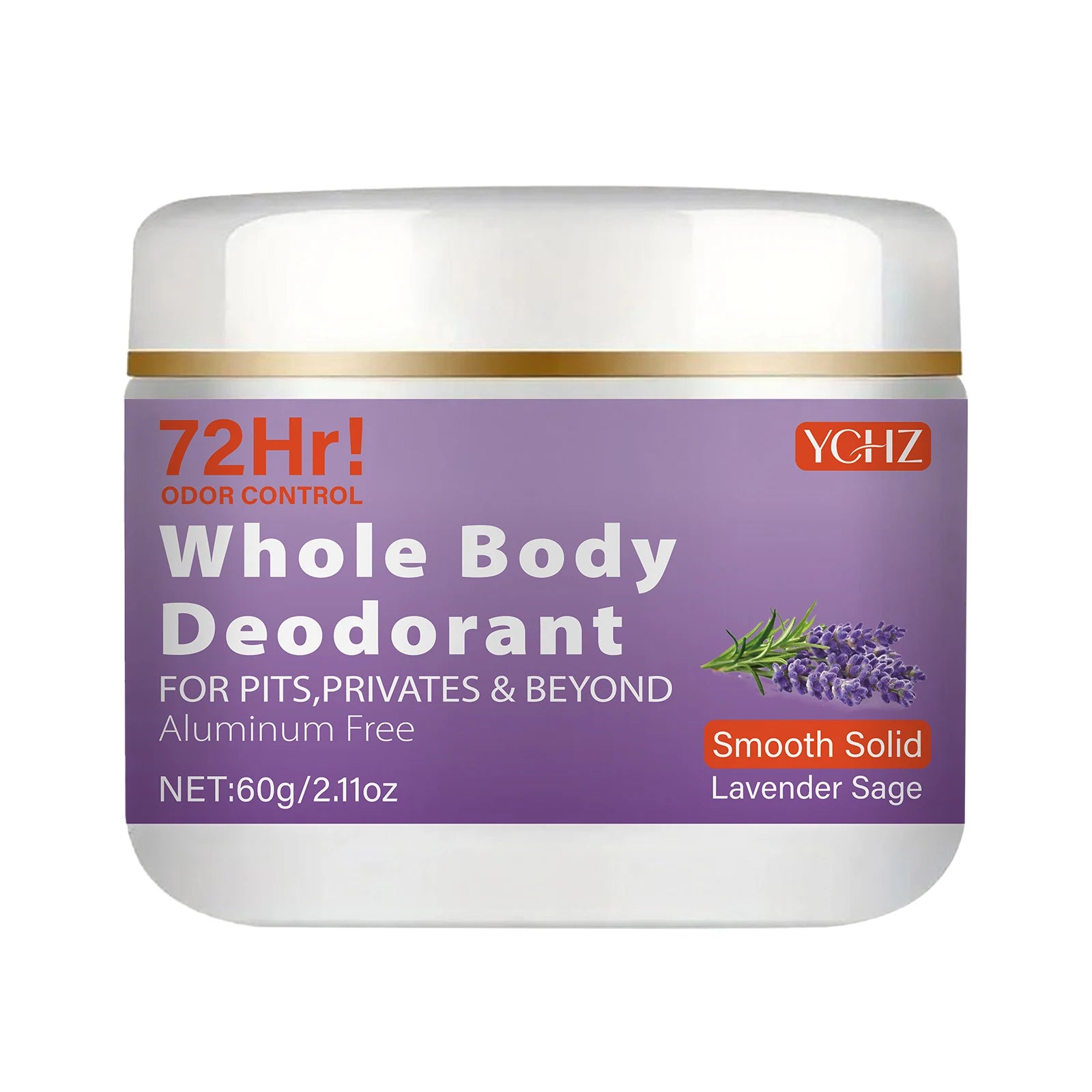 YCHZ Lavender & Sage Aluminum-Free 72-Hour Vegan Deodorant