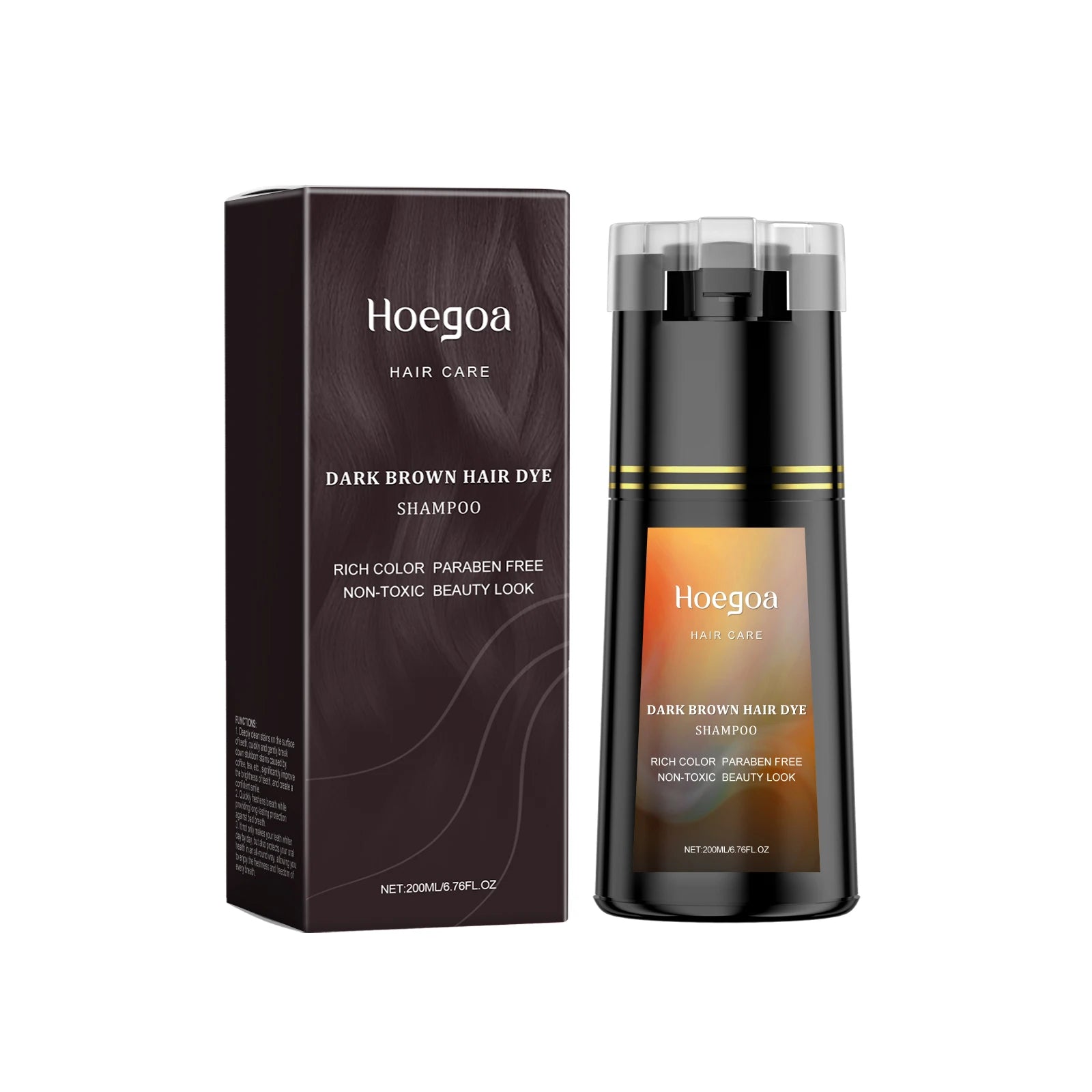Black Hair Dye Shampoo Rapid Hair Dyeing Repair Dry Reduce Breakage Split Ends Oil Control Nourishing Hair Root Coloring Shampoo Oasis Select brown