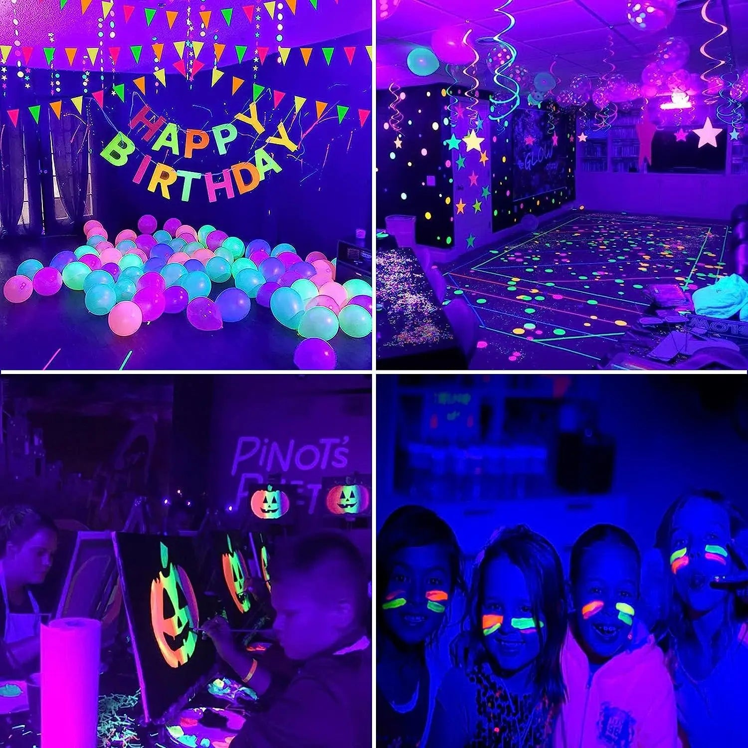 E27 9W UV Black Light Bulb 395nm LED Glow Party Decor