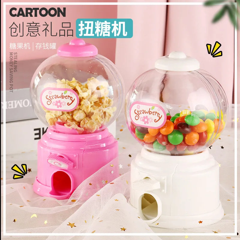Plastic Candy Machine Cute Candy Dispenser Portable Bank Deposit Box Sweets Machine Nice Gift for Children Home Decor Oasis Select
