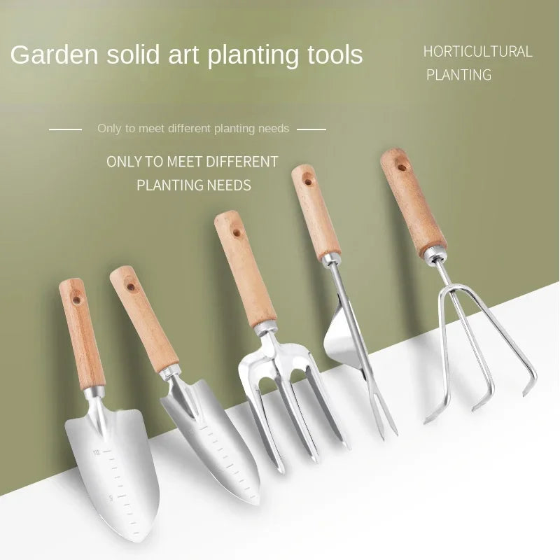 5-piece Stainless Steel Tool Shovel Garden Tool Rake Shovel Set Potted Vegetable Shovel Outdoor Planting Household Garden Tools Oasis Select 5pcs Mixed pack