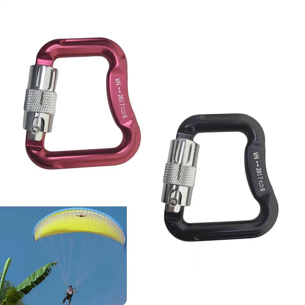 20KN Twisted Lock Paragliding Carabiner Paraglider Parachute Auto Lock Climbing Abseiling Carabiner Clasp Oasis Select