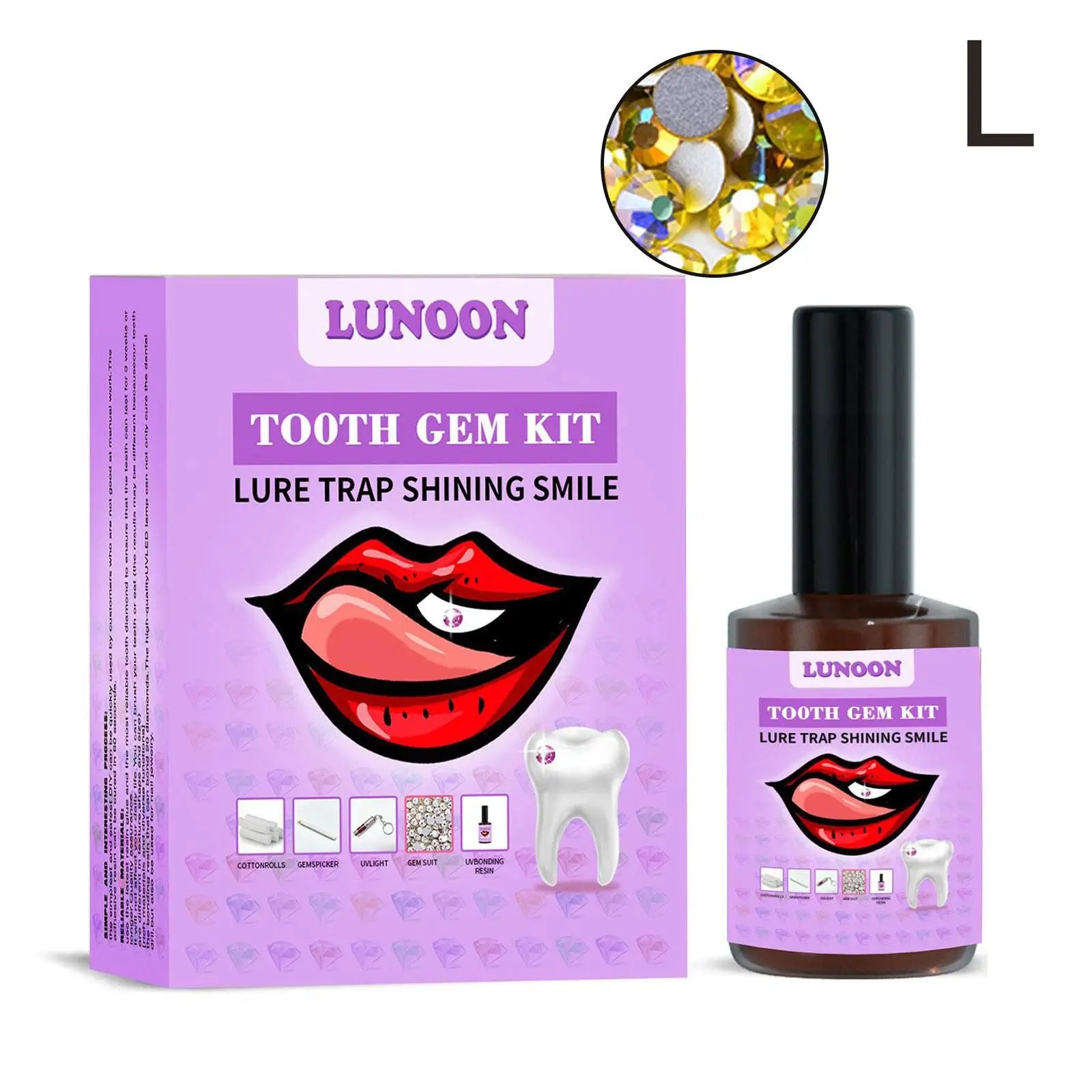 DIY Tooth Gem Kit – Crystals, UV Glue & LED Light Tooth Gem Kit Oasis Select L