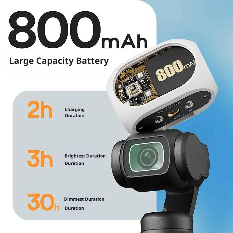 Magnetic LED Fill Light for DJI OSMO Pocket 3 & 4 | 10-Level Camera Fill Light Oasis Select