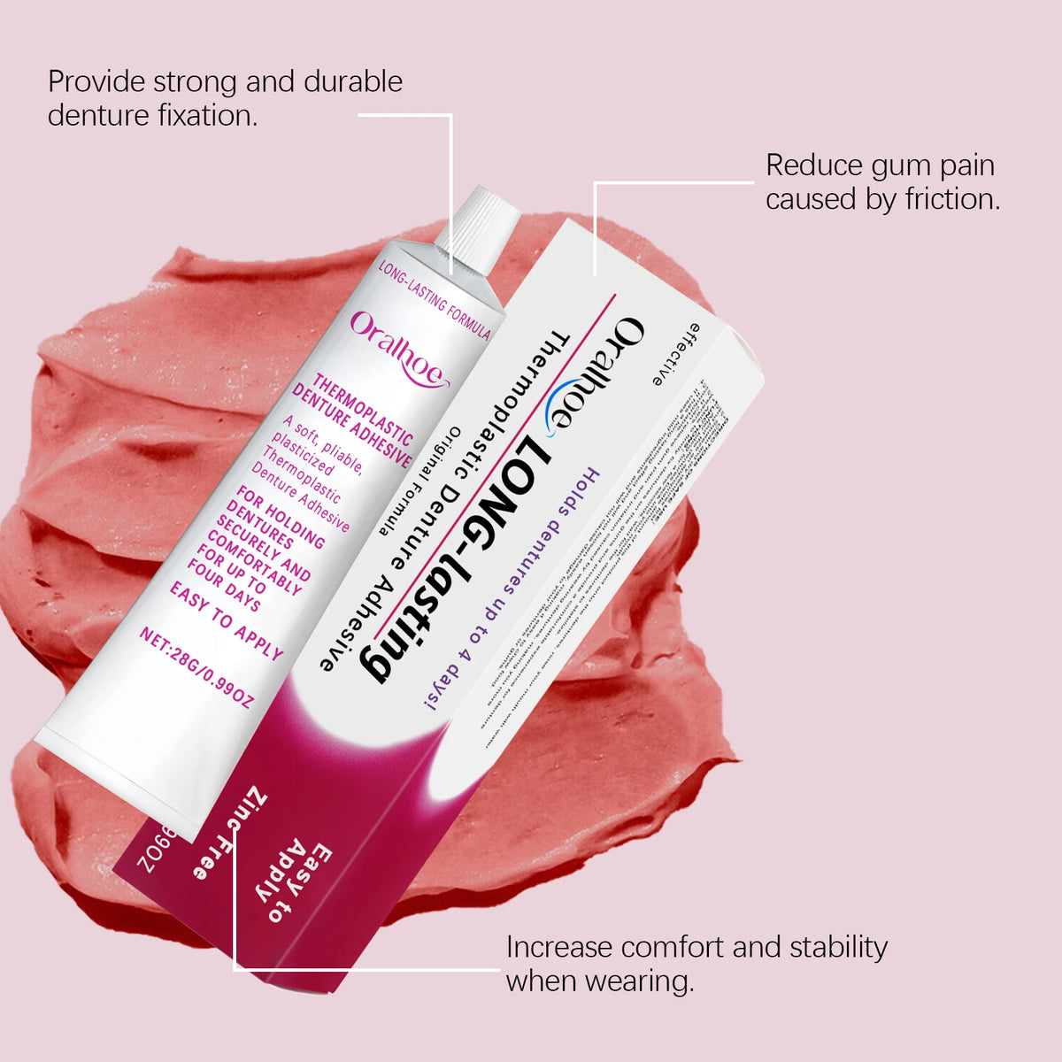 Thermoplastic Denture Adhesive Long-lasting Denture Fixing Adhesive Improve Comfort Denture Care Products Odontologia Oasis Select
