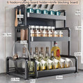 Multi-functional Household cutting board seasoning storage rack multi-layer knife holder chopstick cage kitchen countertop rack Oasis Select 3rd floor 30