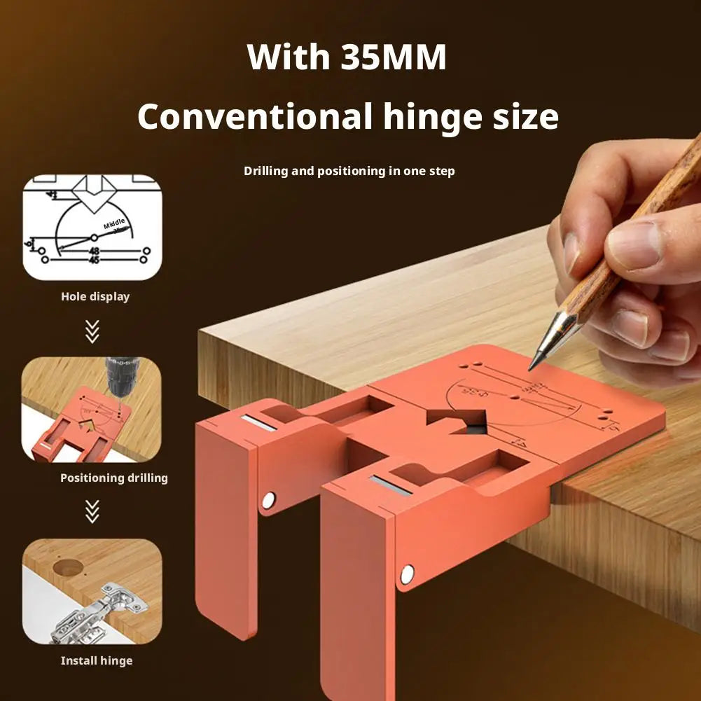 Magnetic Cabinet Hinge Jig – 35mm Woodworking Install Tool