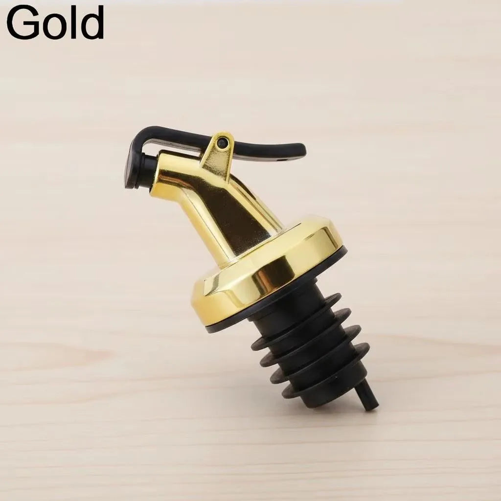 1/2/3/4pcs Oil Vinegar Bottle Stopper Leak-Proof Oil And Vinegar Dispenser Pour Spouts Multifunctional Suitable For Most Bottles Oasis Select 1pcs Gold