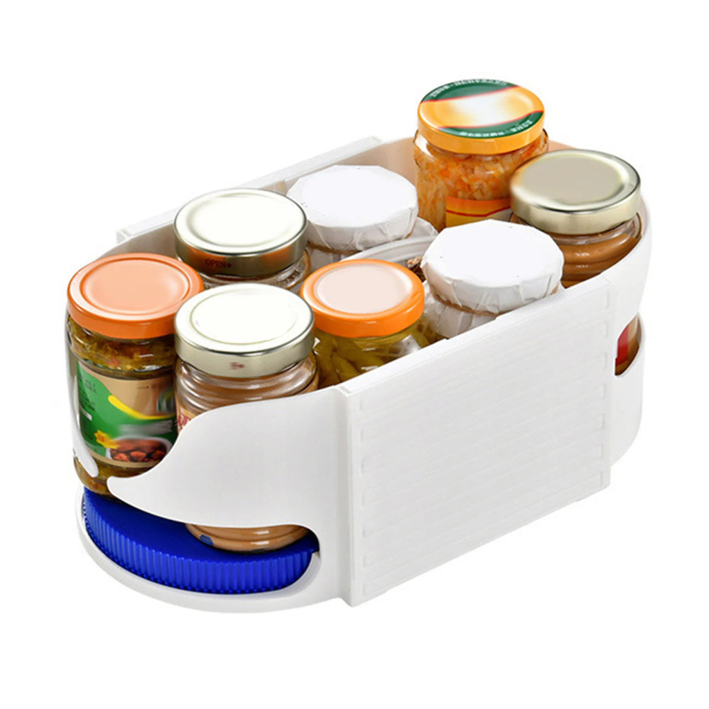 360° Rotating Turntable Organiser – Fridge & Cabinet Spice Rack