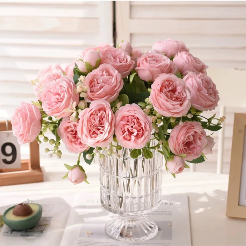 Simulated Flower Bouquet Small Handle Bouquet Wedding Scene Arrangement Simulated Flowers High-end Simulation Oasis Select