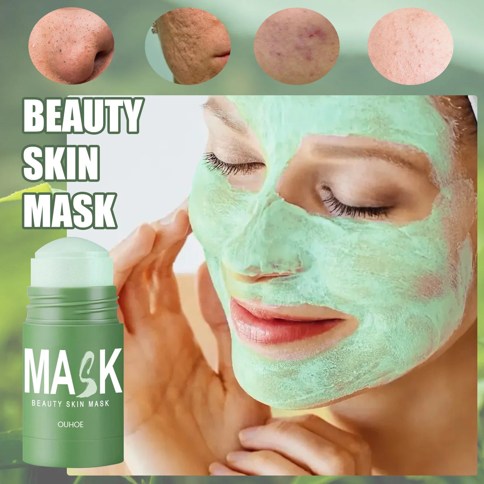 Green Tea Clay Mask Stick – Pore Refining & Blackhead Care