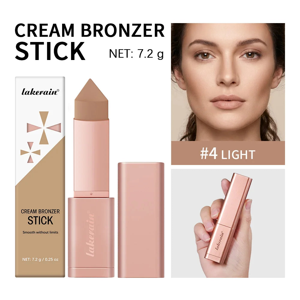3D Bronzer Contour Stick Face Makeup Lasting Smooth Contour Bronzing & Contouring 2 IN 1 Creamy Bronze Stick Cosmetics 5 Colors Oasis Select 04