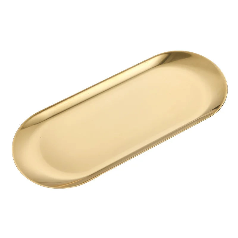 Nordic Heart Stainless Steel Dessert & Fruit Plate | Gold Silver Stainless Steel Plate Oasis Select