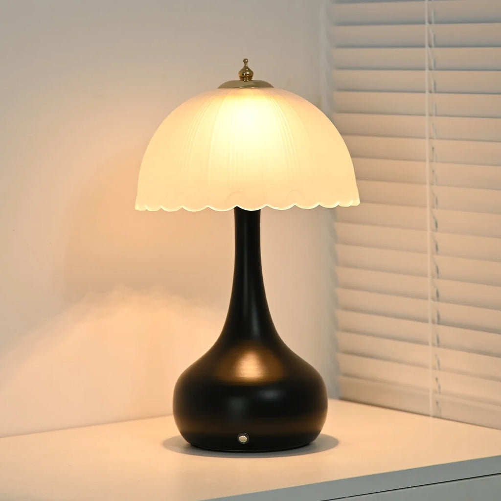 Nordic Bedside Table Lamp Light Luxury Bedroom Gourd-decorated Table Lamp Retro Glass Creative Night Light Homestay Desk Lamp Oasis Select