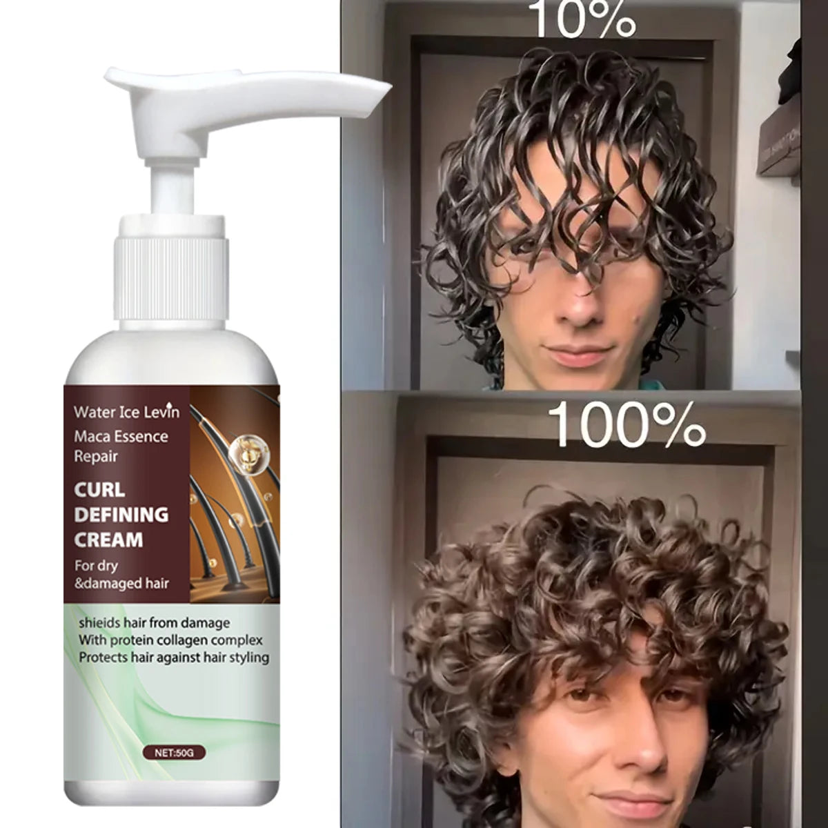 Maca Curl Defining Cream – Keratin, Collagen & Anti-Frizz Curl Defining Cream Oasis Select