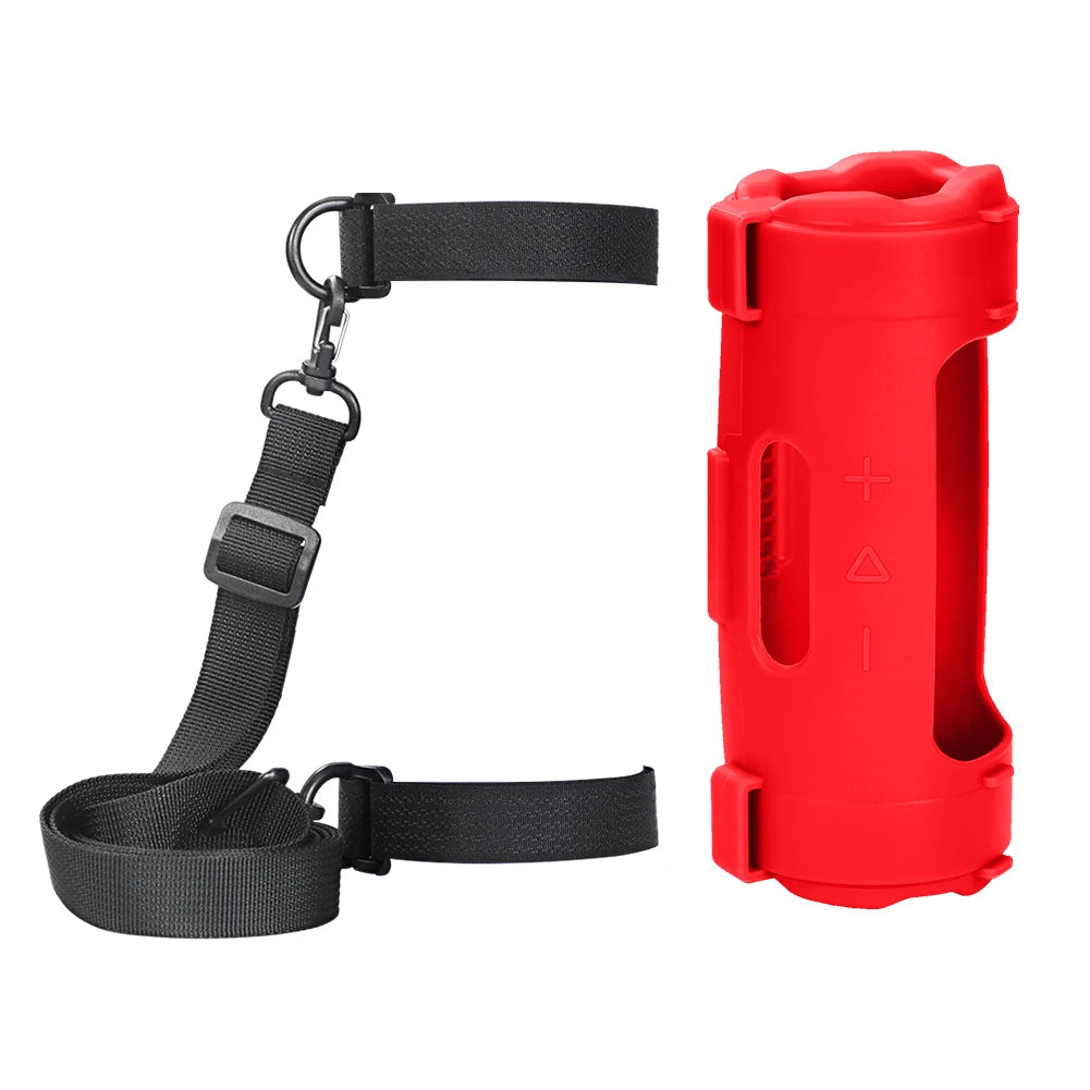 For JBL Flip 7 Soft Protective Speaker Cover Waterproof Silicone Speaker Protect Case Anti-Scratch Solid Color BT Speaker Sleeve Oasis Select Red China Mainland