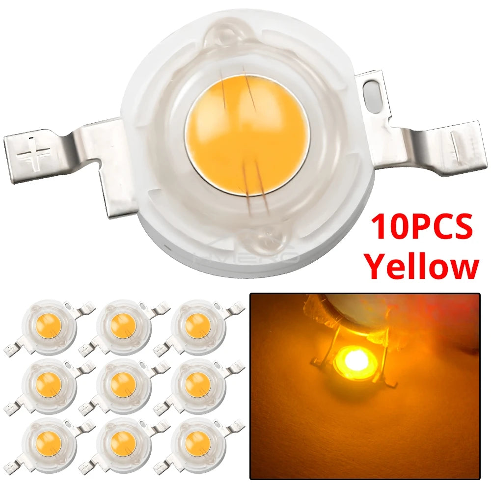 10PCS High Power LED Chip 1W 3W Multi-Color DIY Emitter Beads