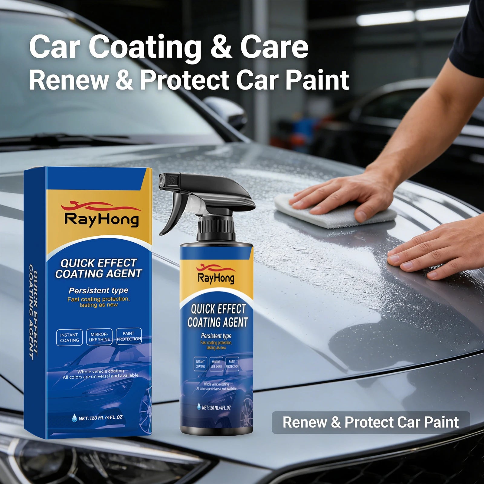 Car Nano Coating Spray Auto Quick-Dry Coating Hydrophobic Protection Polishing Maintenance Renewal Agent Accessories Car Care Oasis Select