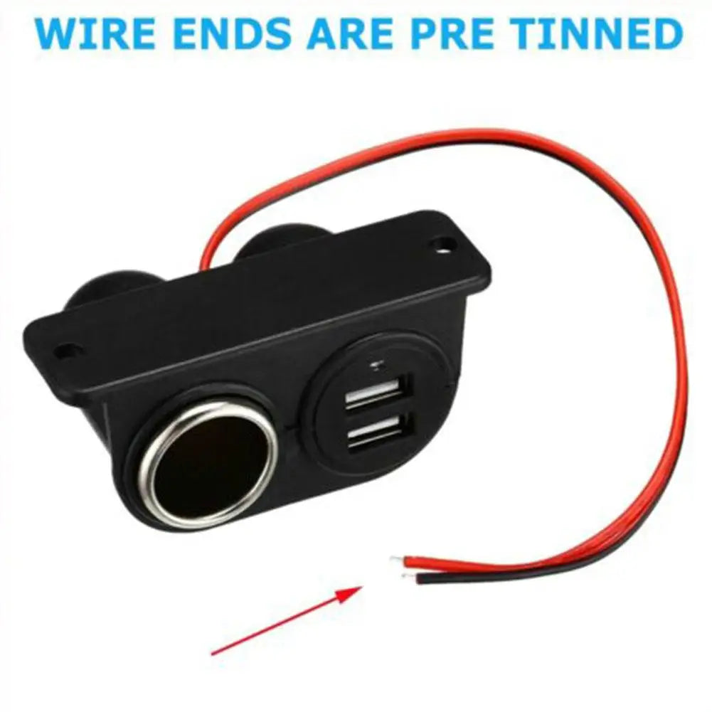 Dual USB Car Cigarette Lighter Adapter – Fast Charging 3.1A