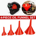 4-Piece Anti-Splash Oil Funnel Set – Car & Motorcycle